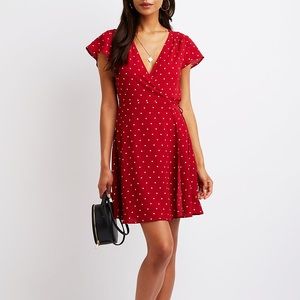 Charlotte Russe • Polka Dot Wrap Dress